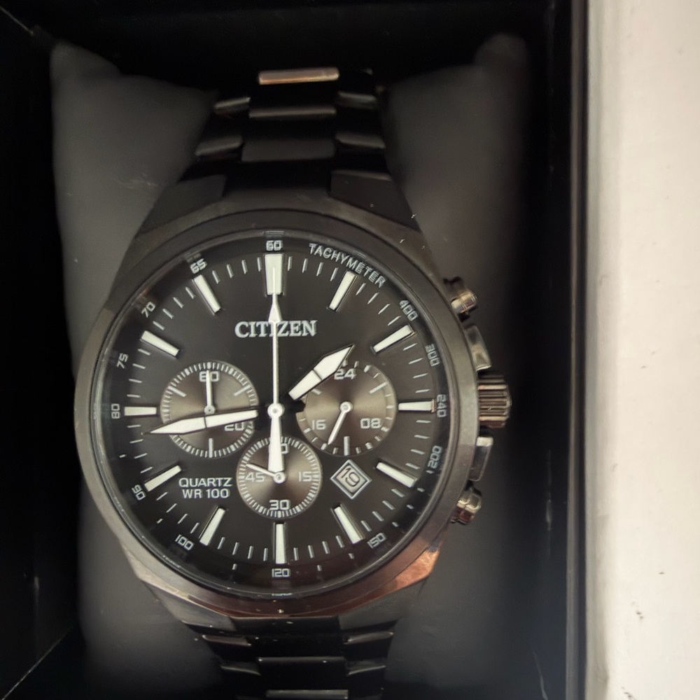 Citizen Black and Silver Chronograph Watch
